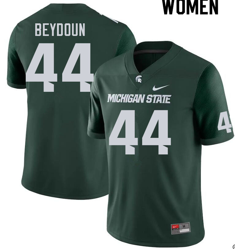 Women #44 Samih Beydoun Michigan State Spartans College Football Jerseys Sale-Green